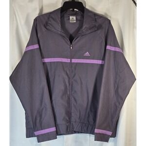 Adidas Two Toned Purple Windbreaker Full Zip Womens Size X-large Light‎ Jacket